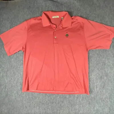 Peter Millar Shirt Mens Large Orange Embroidered Logo Golf Polo Merion Golf Club • $33.22