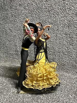 Spanish Doll Pair Of Marin Chiclana Flamenco Dancers On Base - Collectible Doll  • $34.95