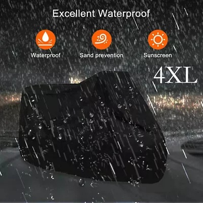 XXXXL Motorcycle Cover Waterproof For Harley Davidson Heavy Duty Rain Snow SUV • $29.29