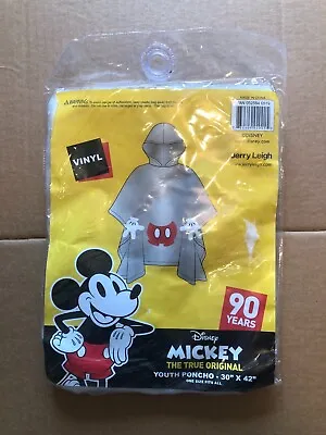 Walt Disney Mickey Mouse Vinyl Poncho Youth One Size Fits Most Brand New 30 X42  • $5.99