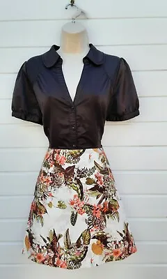 £5.99 • Buy Mini Skirt,floral,60's,70's,80's,90's,vintage Style,river Island,size 10