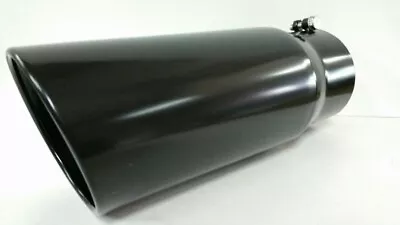 Diesel Black Stainless Steel Colt On Exhaust Tip 5  Inlet - 6  Outlet - 15  Long • $39.74
