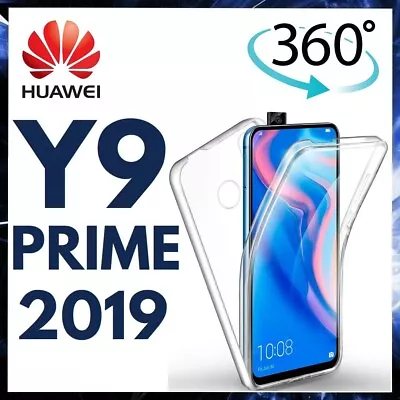 CASE For HUAWEI Y9 PRIME 2019 TRANSPARENT TPU CLEAR SILICONE 360 PHONE COVER GEL • £5.48