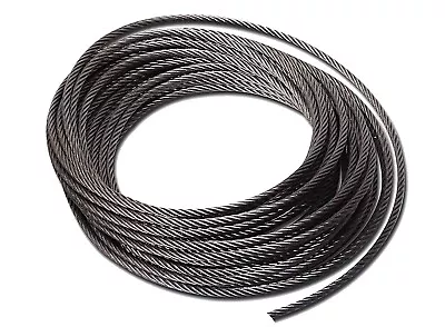 1/2 In. X 250 Ft Bright Fiber Core Steel Wire Rope 6x19 Crane Winch • $279.04