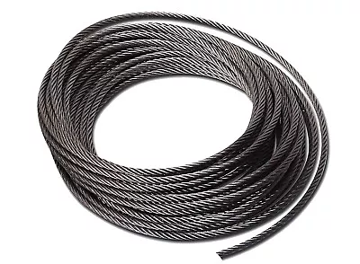 5/16 In. X 250 Ft Bright Fiber Core Steel Wire Rope 6x19 Crane Winch • $123.09