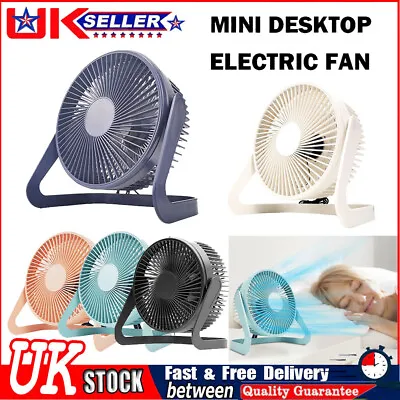 £9.49 • Buy Mini USB Portable Electric Table Fan Computer Fan Small Quiet Desk Cooler UK