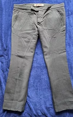 $970 MARNI Dark Green Wool Paneled Pants 44/M/8 Miu Noten • $44.99