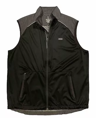 Elevate ‘AUDI”  Nasak Hybrid WP Wind Resistant Zip Up Golf Vest  XL  Black/Gray • $19.99