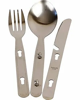 NEW: KombatUK Camping Stainless Steel KFS Set With Bottle Opener • £2.75