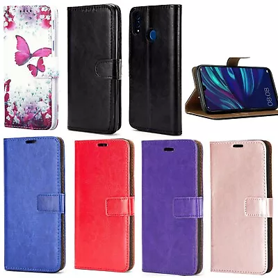 For Huawei Y6 2019 Phone Case Premium Leather Flip Wallet Card Slim Book Cover • £4.95