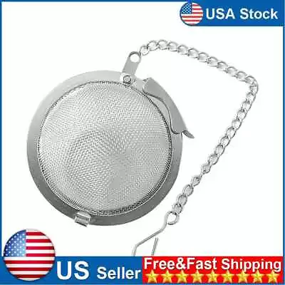 $5.46 • Buy Stainless Steel Tea Strainer Mesh Infuser Tea Ball Filter With Chain ​(B) US