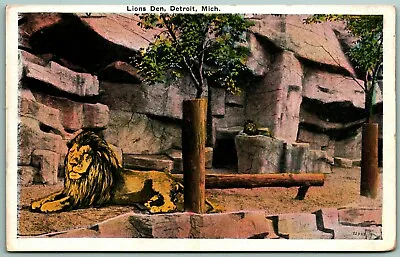 $4.46 • Buy Lion's Den Detroit Zoological Park Detroit Michigan MI UNP WB Postcard F14