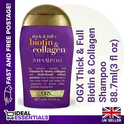 OGX Thick & Full + Biotin & Collagen Shampoo 88.7 Ml • £8.99