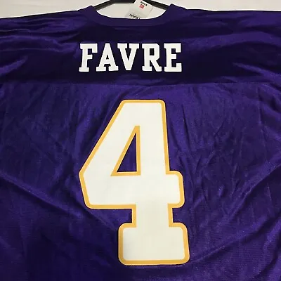 Nfl Team Apparel Minnesota Vikings Brett Favre Dazzle Jersey Size Large Nwt • $59.95
