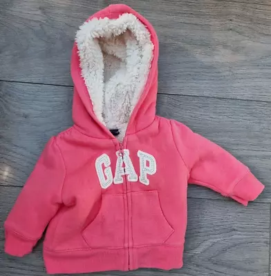 Baby Gap Girls  Zip Up Hoodie Age 3-6 Months • £6.99