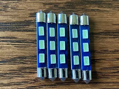 5 New Cool Blue 43mm Festoon Lamp LED Light Bulb McIntosh MR78 MX110 MX115 MX117 • $10