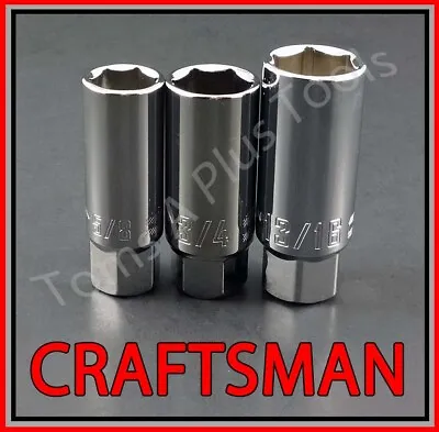 CRAFTSMAN HAND TOOLS 3pc 3/8 Spark Plug Ratchet Wrench Socket Set 5/8 3/4 13/16 • $13.15
