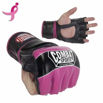Combat Sports Pro Style MMA Gloves PINK Size LARGE Training Competition 5-OZ USA • $15.99