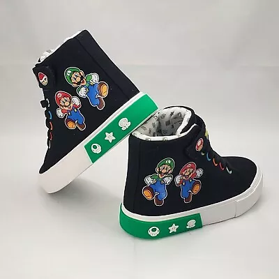 NINTENDO Super Mario SNEAKERS HIGHTOPS Size 2 SHOES Official Licensed Product • $49.90