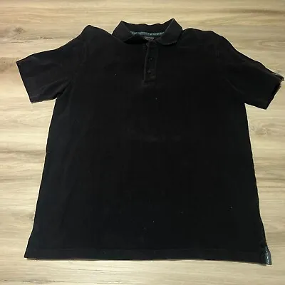 Volvo Polo Shirt Mens XL Black Short Sleeve Collared Short Sleeve Employee EUC • $18.88