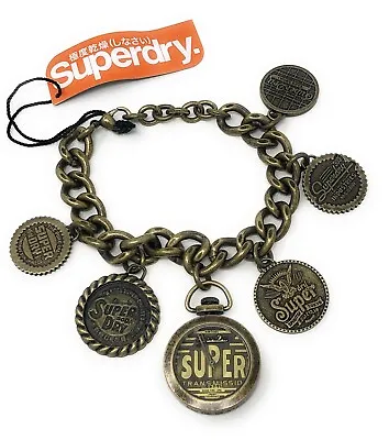 £24.99 • Buy Ladies Superdry Gold Charm Bracelet Watch