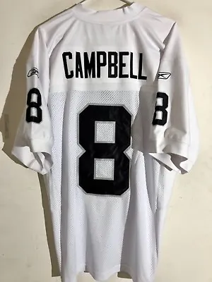 Reebok Authentic NFL Jersey Oakland Raiders Jason Campbell White Sz 58 • $39.99