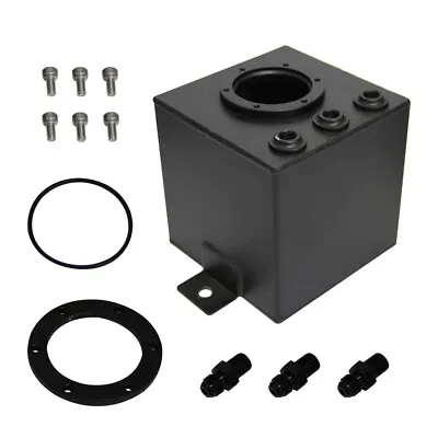 $64.11 • Buy For 044 External Fuel Pump 2L High Flow Swirl Fuel Surge Pot Tank AN6 Black