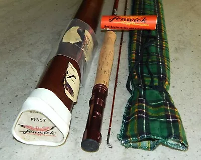 NWT Vintage Fenwick FF857 2 Piece Fly Fishing Rod 8 1/2 Ft W/ Sock/Sleeve & Tube • $185