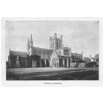 £6.99 • Buy CHESTER Cathedral - Antique Print 1893