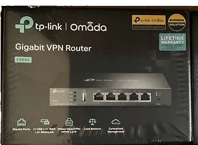 TP-Link ER605 V2 Omada 5-Port Gigabit Multi-WAN VPN Router 3 Config WAN/LAN • $42.12