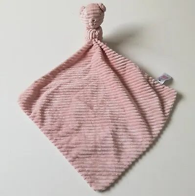 TU Corduroy Baby Comforter Blanket Rib Teddy Bear Blankie Soft Toy Doudou Pink • £7.99