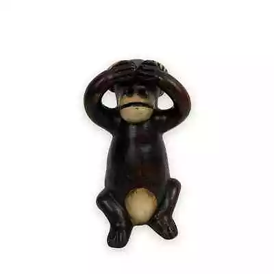 See No Evil Monkey Clay Figurine • $15