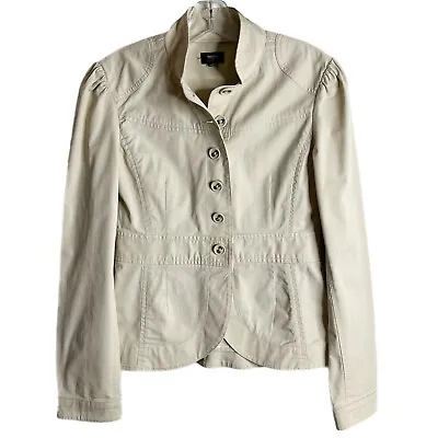 Mossimo Women's Blazer Jacket Size S Khaki Tan Stretch Button Up Lightweight • $19.95