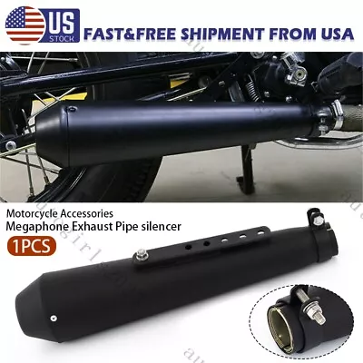 Motorcycle Exhaust Muffler Pipe Motorbike Tailpipe Fit For Harley Suzuki Racer • $73.99