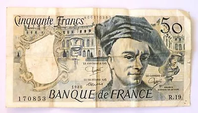 50 Franc Note Quentin De La Tour 1980 N°E112 • £8.99