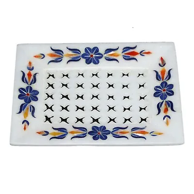 5 X3  Marble Bathroom Soap Dish Inlay Pietra Dura Mosaic Home Decor • $222.50
