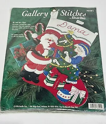 Bucilla Vintage 1996 MR MRS CLAUS 15  #33591 Stocking Kit CHRISTMAS Crafts • $17.99