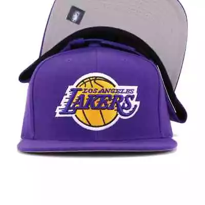 Mitchell & Ness Los Angeles Lakers Deep Purple Snapback Hat Cap OSFM • $34.96