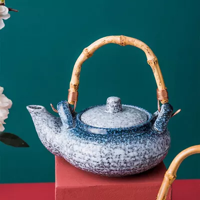 Ceramic Loose Leaf Teapot With Wooden Handle Portable • £20.48