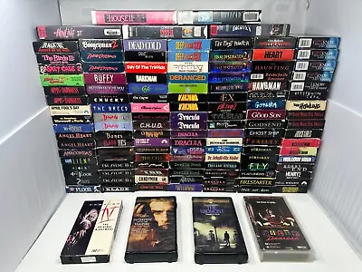 Horror Movies VHS Tapes Build Your Own Lot! Pick & Choose ~Updated 3/30/24~ • $9.99