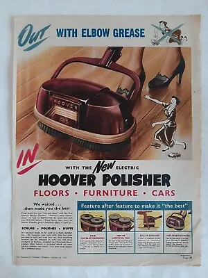 Vintage Australian Advertising 1951 Ad HOOVER POLISHER Timber Floor Art  • $16.95