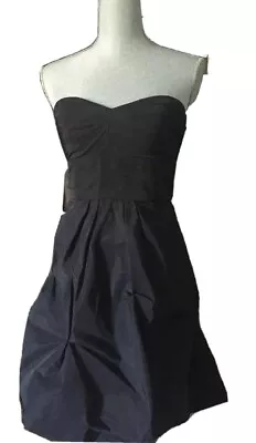 BCBG MAX AZRIA  Womens Sz 4 Black Strapless Formal Dress Ruched Bubble Hem A103 • $37.50