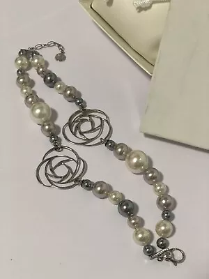 Authentic Majorica Silver Man-Made Pearl Bracelet • $150