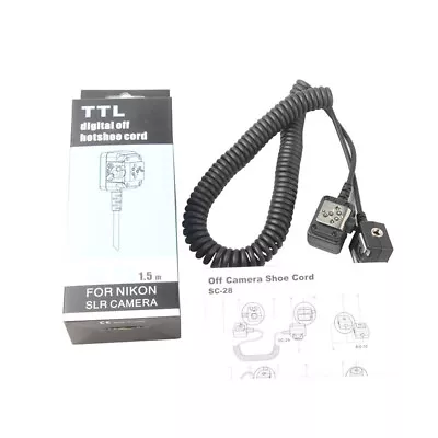 For Nikon SLR Camera SC-28 TTL Off-camera Speedlite Flash Sync Cable • $19.11