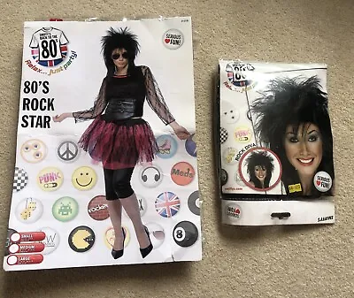 Smiffys 80 S Ladies Rock Star Costume With Wig • £29.95