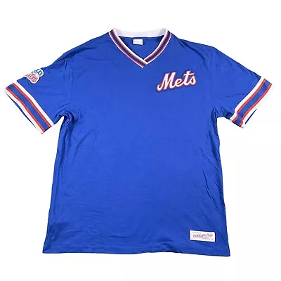 Mitchell & Ness Cooperstown Collection 1986 New York Mets Jersey Shirt Sewn Sz L • $31.99