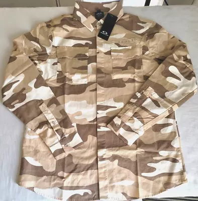 Oakley Men's Icon Camo Cargo Shirt Medium Regular Fit RFID Desert Army Military • $35.95