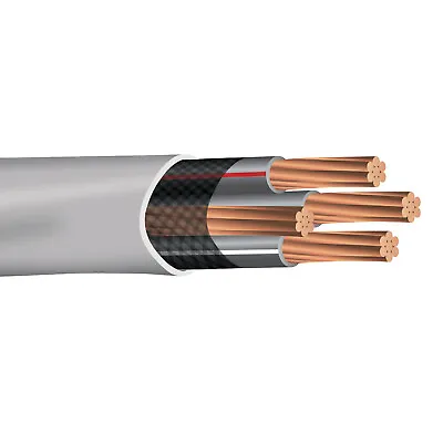 6-6-6-6 Copper SER Service Entrance Cable PVC Jacket Gray (75 Amp) 600V • $85