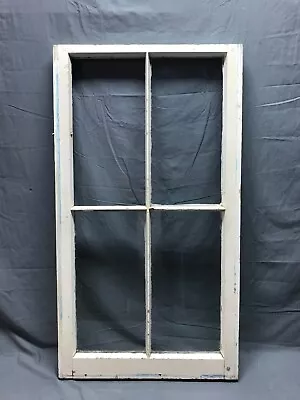 Antique 4 Lite Shabby White Window Sash Old Chic 22x40 Vintage 1479-22B • $99