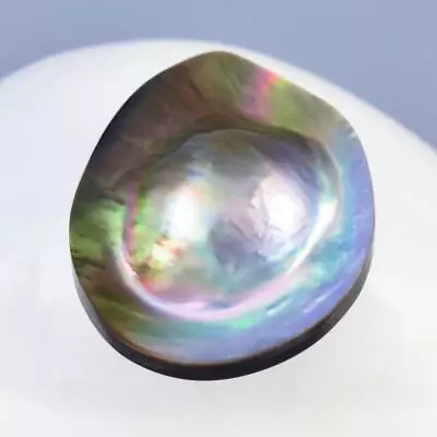 Mabe Blister Pearl In Shell Extreme Colorful Rainbow Iridescent 5.62 G Cabochon • $19.99